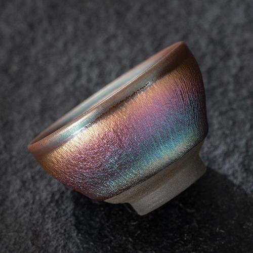 Jianyang Jianzhan Ceramic Glaze Transformation Oil Drop Natural Iron Body Host Cup Gongfu Tea Cup Tea Tasting Cup Tea Set Tea Bowl Tea Vessel