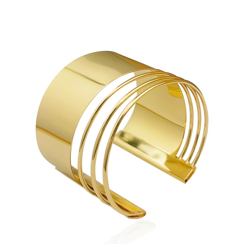 SKU-02-金色三線鐵皮手鐲