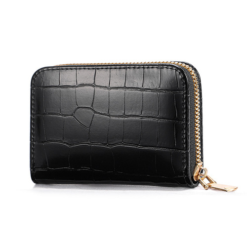 Summer multi-slot stone pattern card holder, women's short zipper card holder, football pattern card holder wholesale, women's card holder