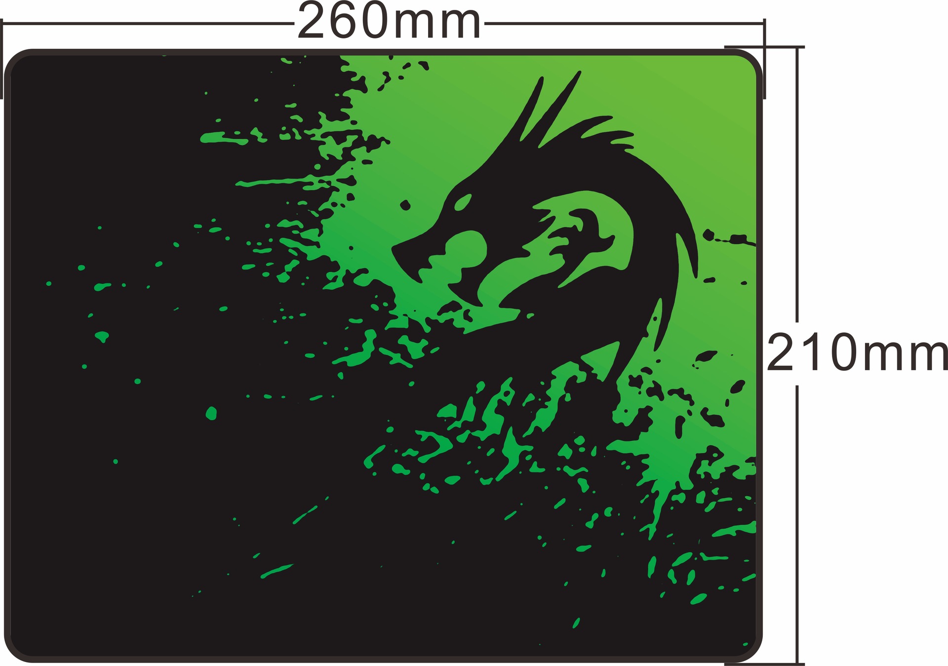 260*210MM Dragón Verde