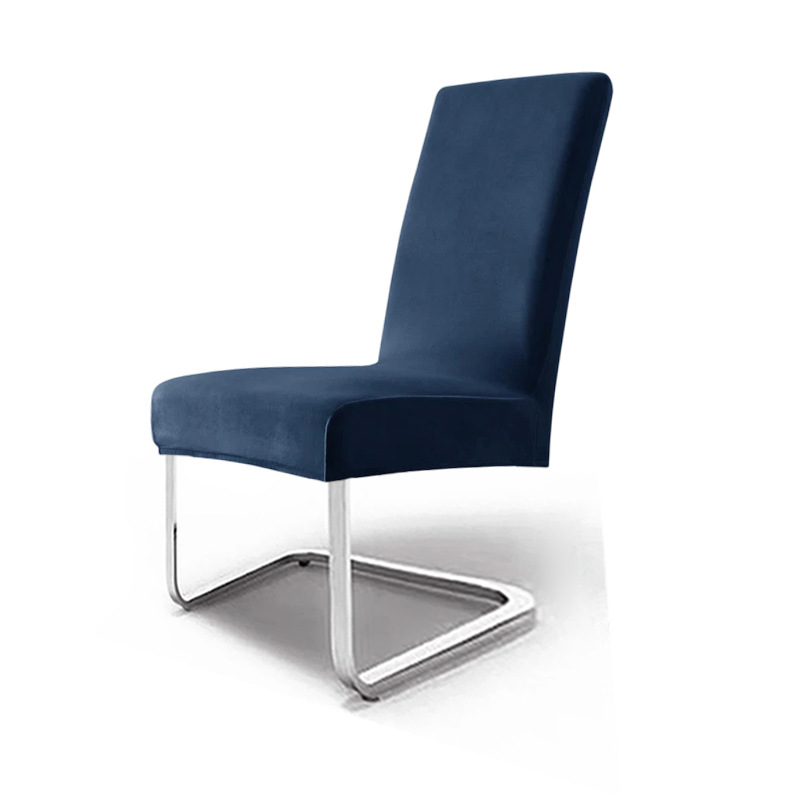 cubierta de silla de terciopelo elástica de plata gruesa cubierta de silla de comedor de hotel cubierta de polvo cubierta de silla de alto nivel sentido transfronterizo