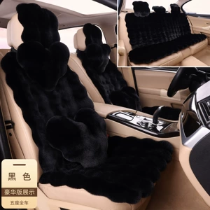Value-Added Labeling Amazon's New Winter Car Seat Cushion Thickened Bubble Plush Warm Light Luxury Anti-Slip Seat Cushion