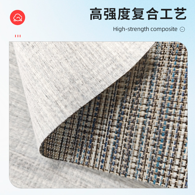 Pvc Woven Texture Teslin Carpet Rubber Jacquard Anti-Shrink Rv Flooring Commercial High-End Outdoor Moisture-Proof