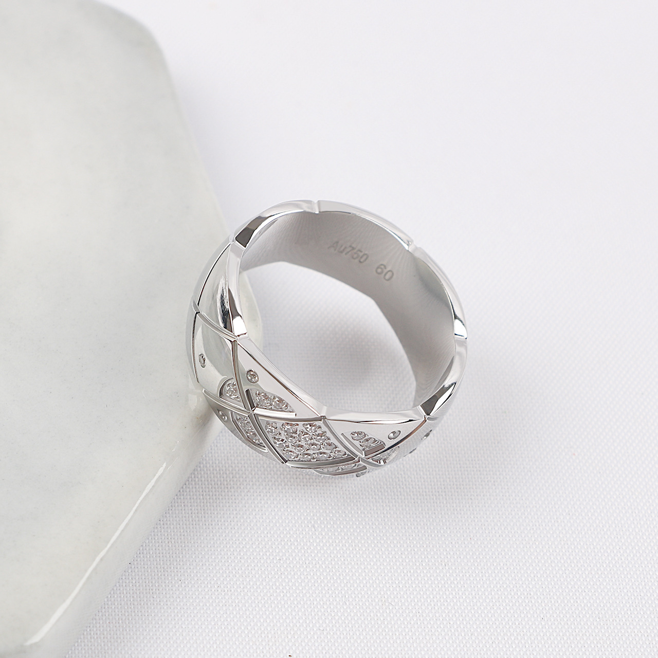파인애플 반지 10mm 다이아몬드*실버