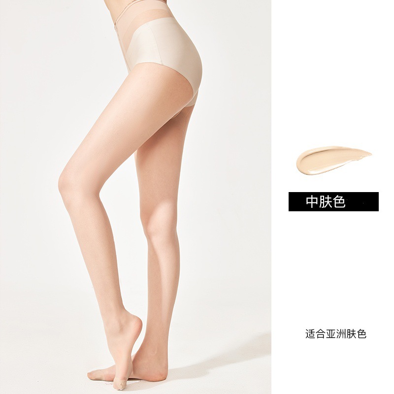 Medias de primavera y verano delgadas para mujer, anti-gancho, seda, protector solar, calcetines de piña sin costuras, calcetines de piel correctores 0d ultrafinos