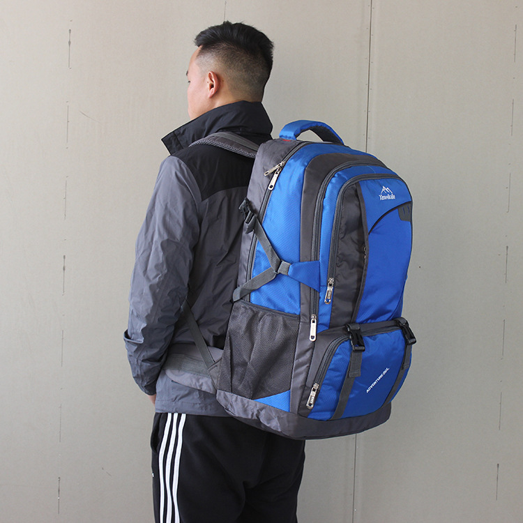 牛津布大容量旅行双肩背包男长途旅行包女大背包出差打工背包