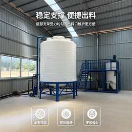 河北石家庄太原厂家直发15吨滚塑PE钢带加强罐锥底15立方水箱储罐