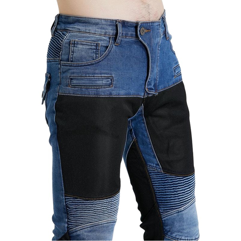 Directo de fábrica PK-719 motocicleta montar pantalones vaqueros verano transpirable ciclismo stretch slim fit raza