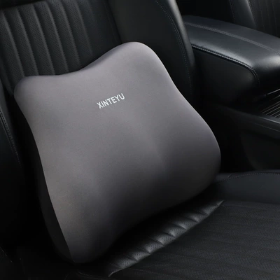 Headrest: Cushion Driving Lumbar Support Waist - gray-lumbar-pillow
