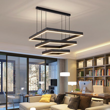 北歐客廳吊燈現代簡約卧室燈大氣方形創意客廳輕奢主燈具