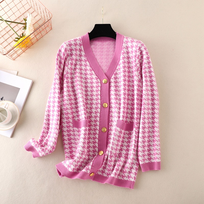 Women's Casual Star Rib-knit Single Breasted Cardigan Sweater display picture 9