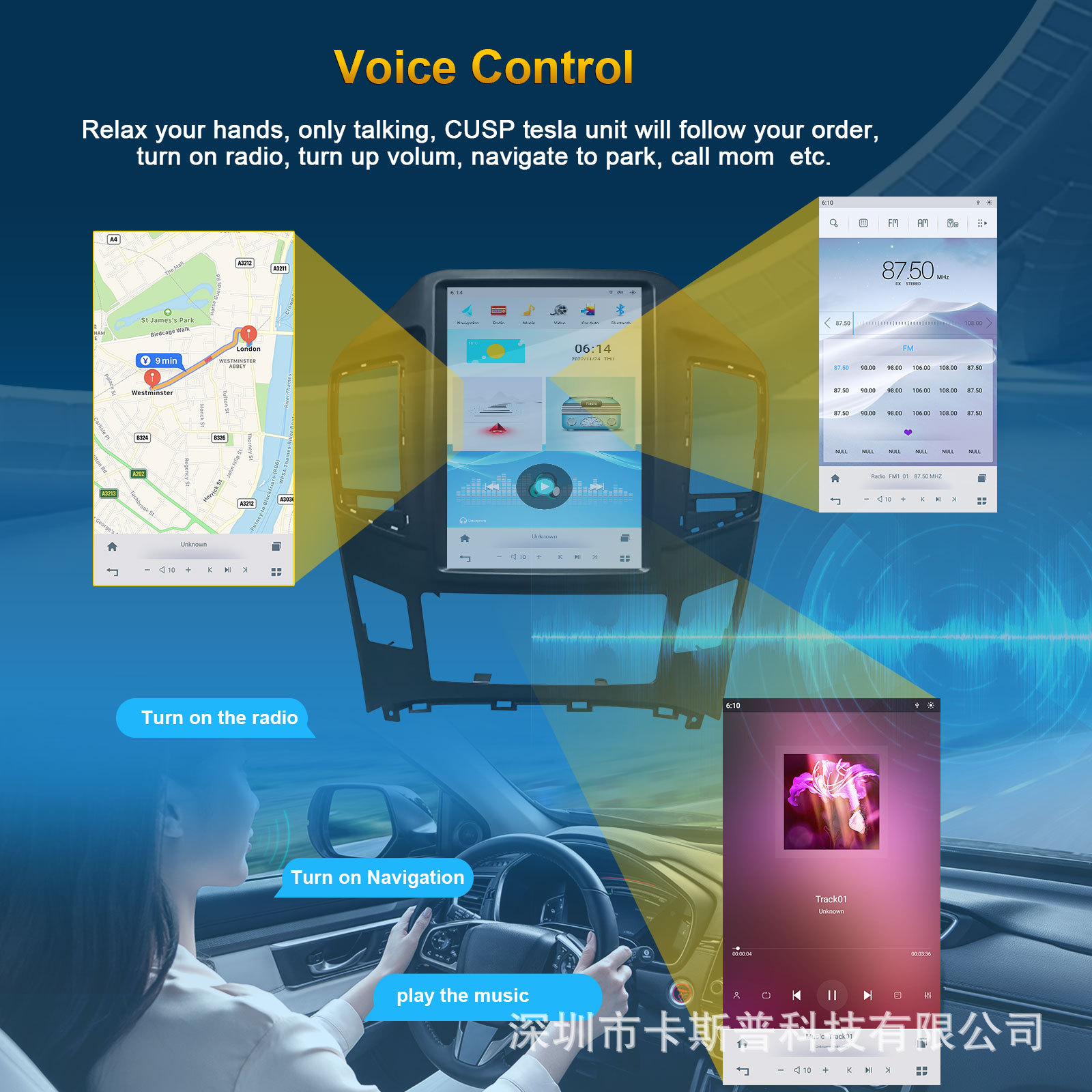 Fits Hyundai H1 2016- Car Audio Smart Navigation Car GPS Android Navigation