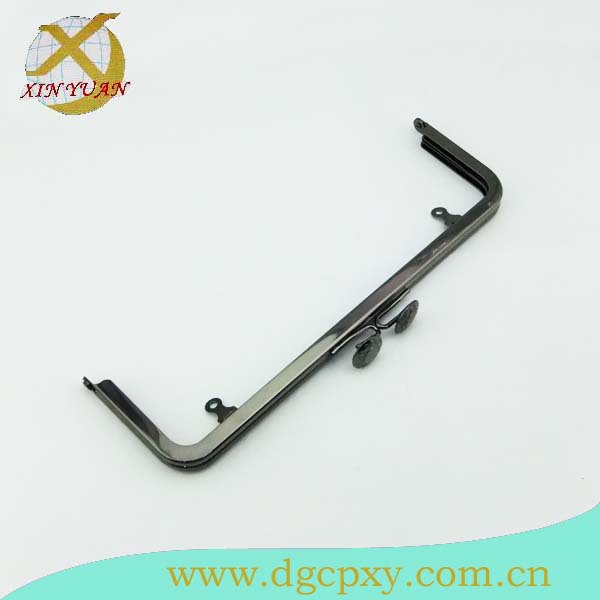 工厂直销夹框包五金，铁皮夹，圆形头扣具 ，皮具包夹