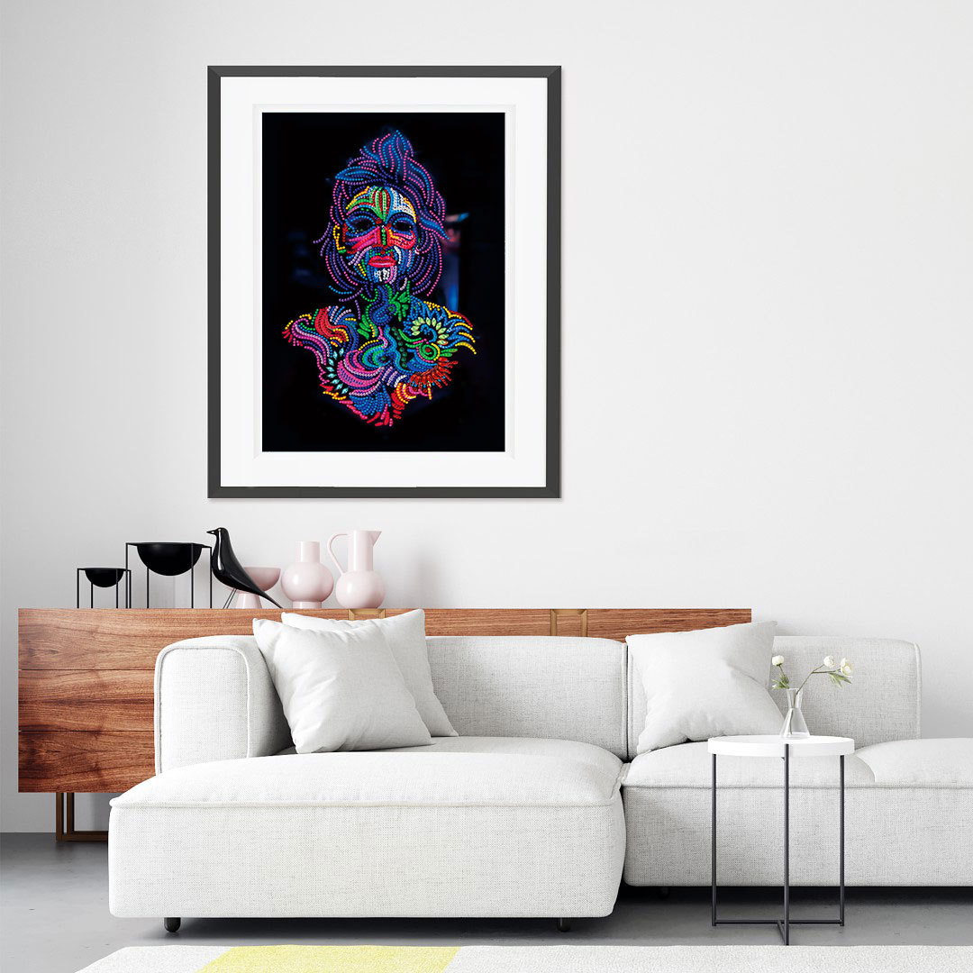 Explosiones transfronterizas pinturas de diamantes luminosas hechas a mano dormitorio sala de estar pinturas de diamantes perimetrales decoración luminosa sin marco