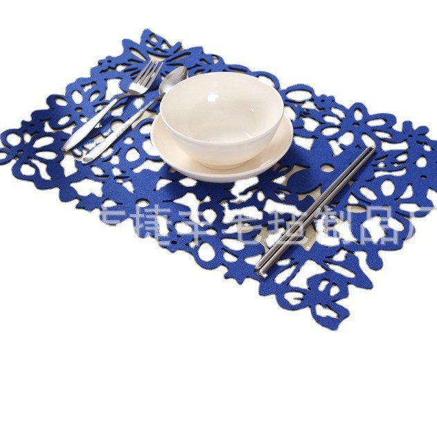 厂家制做长方型毛毡餐垫 桌旗 茶几垫 餐具垫可定尺寸及加logo