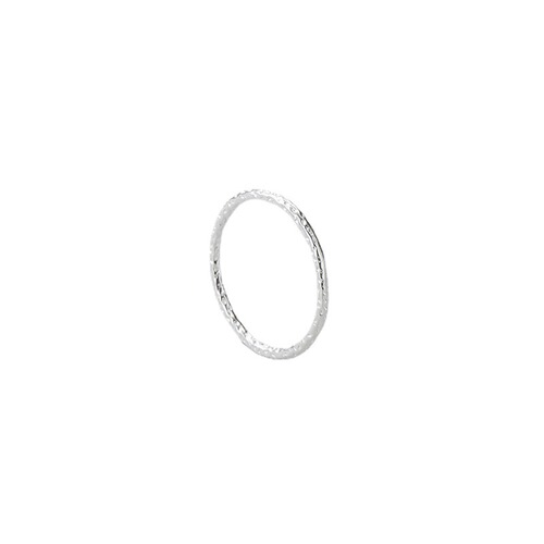 925 sterling silver Korean style INS style niche design tin foil texture ring Korean style stacked knuckle ring