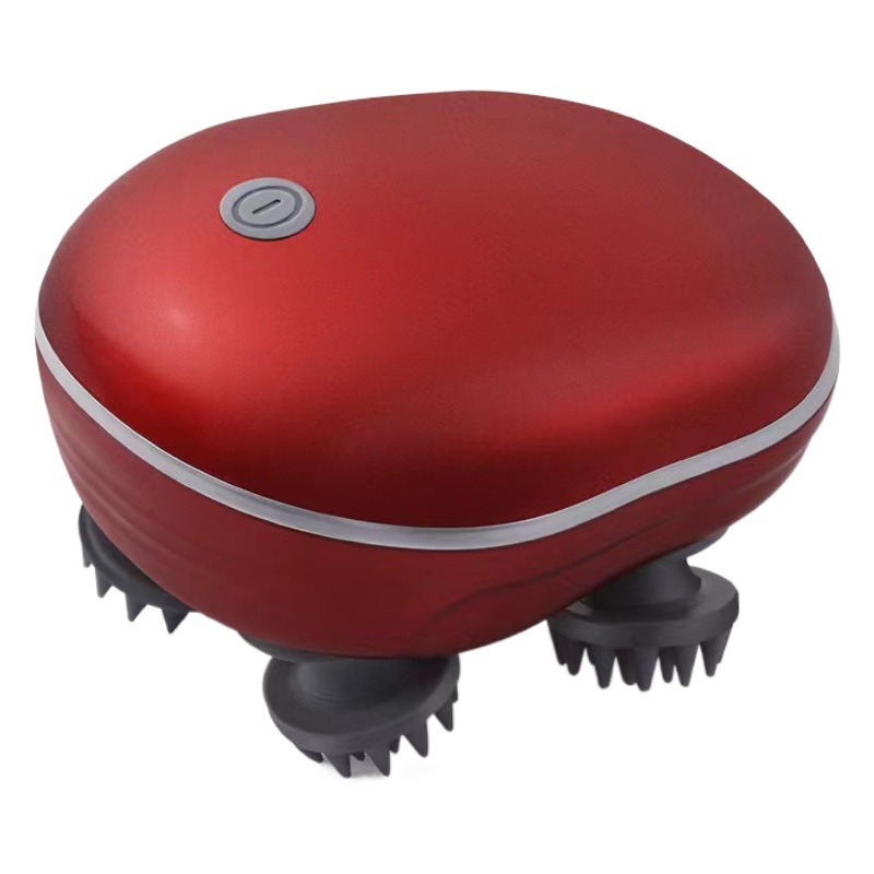 Nuevo masajeador de cabeza inteligente nueva compresa caliente impermeable masajeador de cabeza eléctrica carga amasamiento vibración luz roja