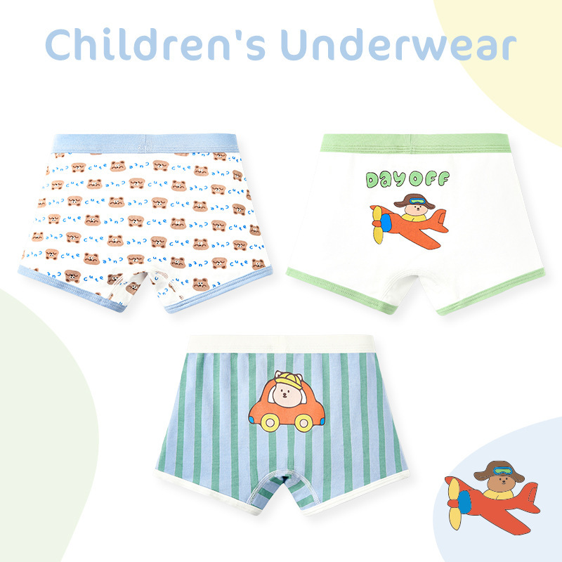 ZYZ boys' underwear new wholesale cartoon bear children's boxer underwear pure cotton class A children's underwear gift box ZYZ boys' underwear new wholesale cartoon bear children's boxer underwear pure cotton class A children's underwear gift box