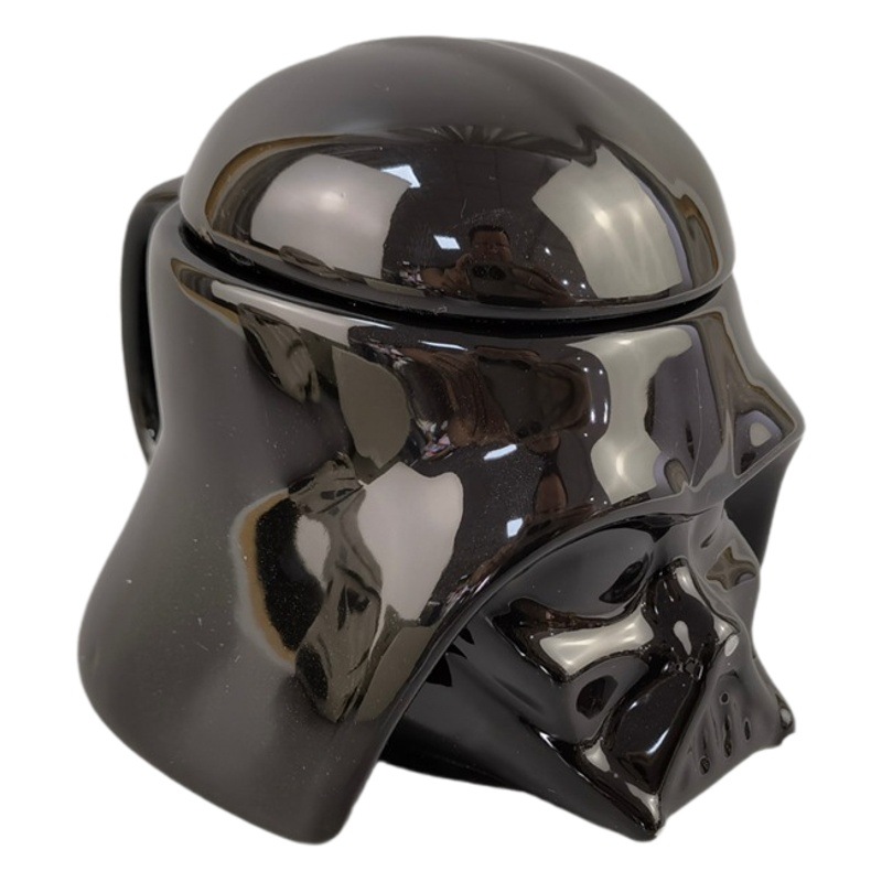 Estrictamente seleccionado Star Wars Rebels taza Black Warrior soldado blanco Star Wars Mandalorian taza de agua