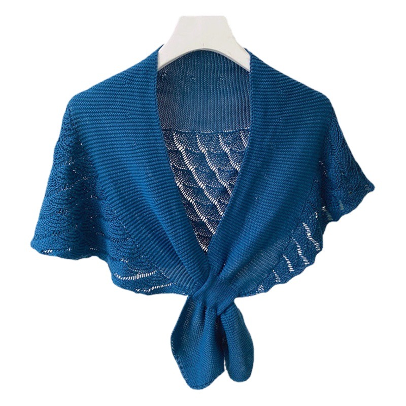 Crow's feet small shawl with socialite wind spring and summer cervical spine knitting air-conditioning room mermaid shoulder scarf fake collar