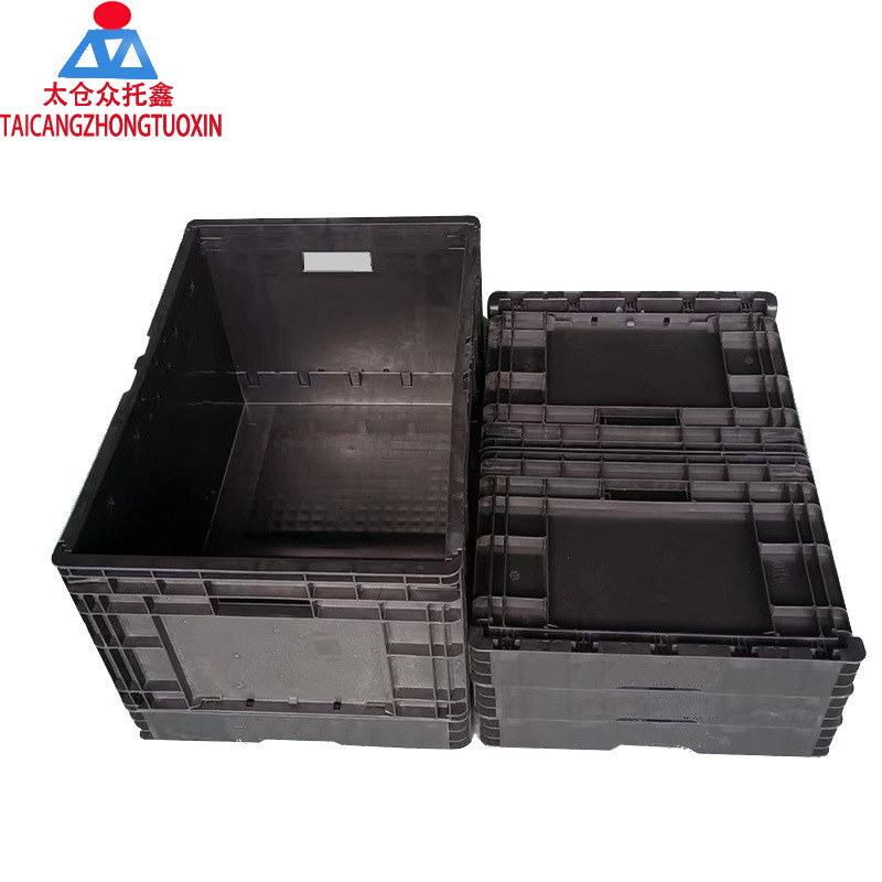 Nuevo material EUO4633 caja de plástico plegable caja logística estándar europea azul gris caja plegable antiestática 600400340 image 4