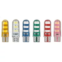 Автомобильный светодиодный световой индикатор T10 5630 6SMD силиконовый клей W5W световой индикатор подсветки небольшой вставки 12V