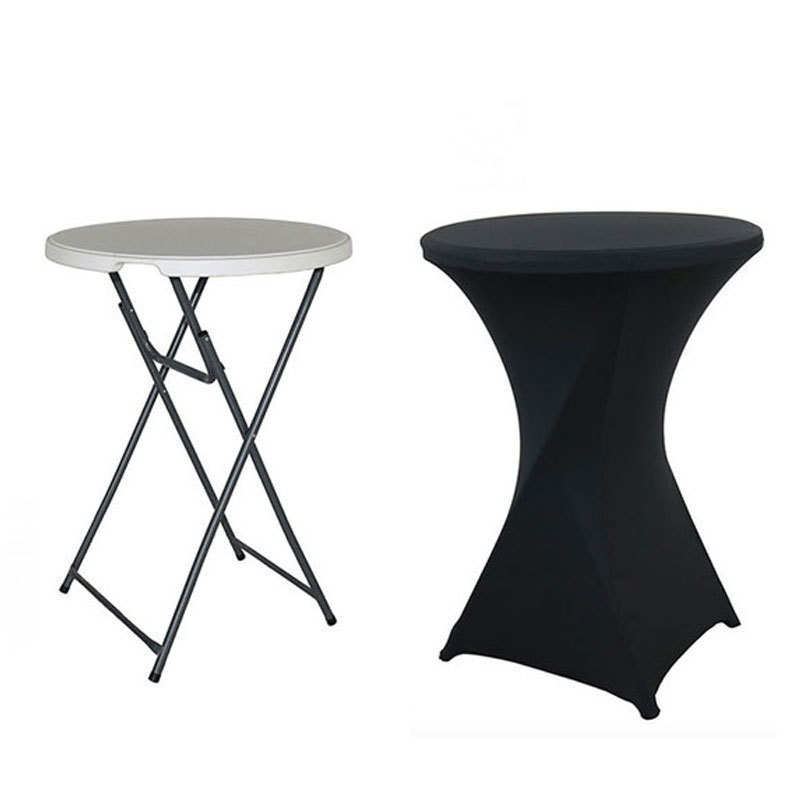 Amazon sólido barra mesa de comedor cubierta de mesa de banquete cóctel cubierta de mesa redonda tela de mesa elástica tabla de pies altos