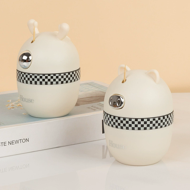 Modern cute cartoon toothpick jar light luxury press toothpick jar home personalized creative automatic pop-up toothpick box