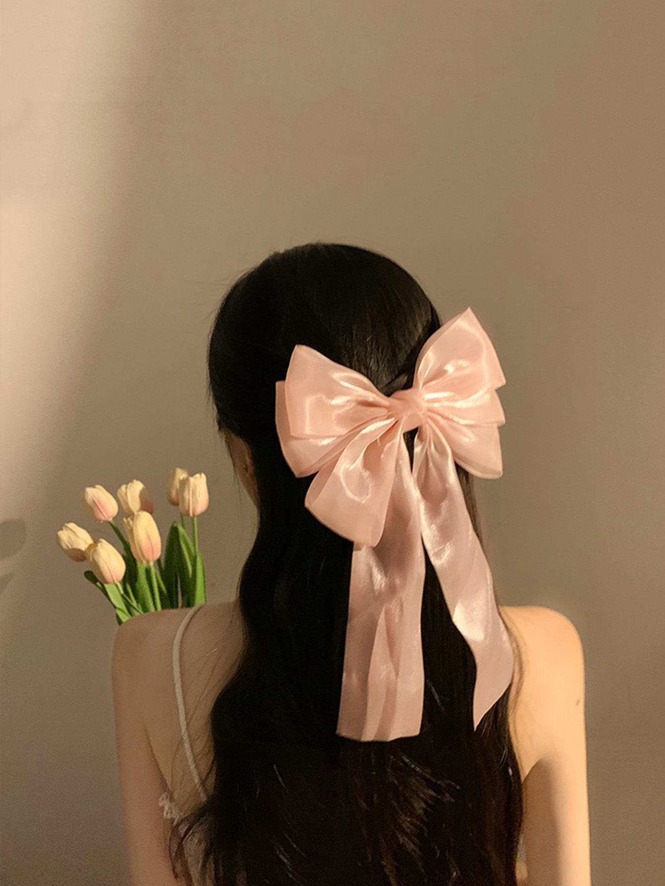40g Weight Hair Clip Hair Accessories Type 1 Piece Quantity Daily Occasion Gauze Material Knot, Butterfly, Bow Knot Pattern Women's Gender Sweet Style Sweet Women's Knot Butterfly Bow Knot Gauze Hair Clip 7