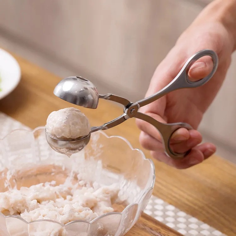 Stainless steel meatball maker rice ball mold kitchen gadget fried meatball home use tool meatball tongs