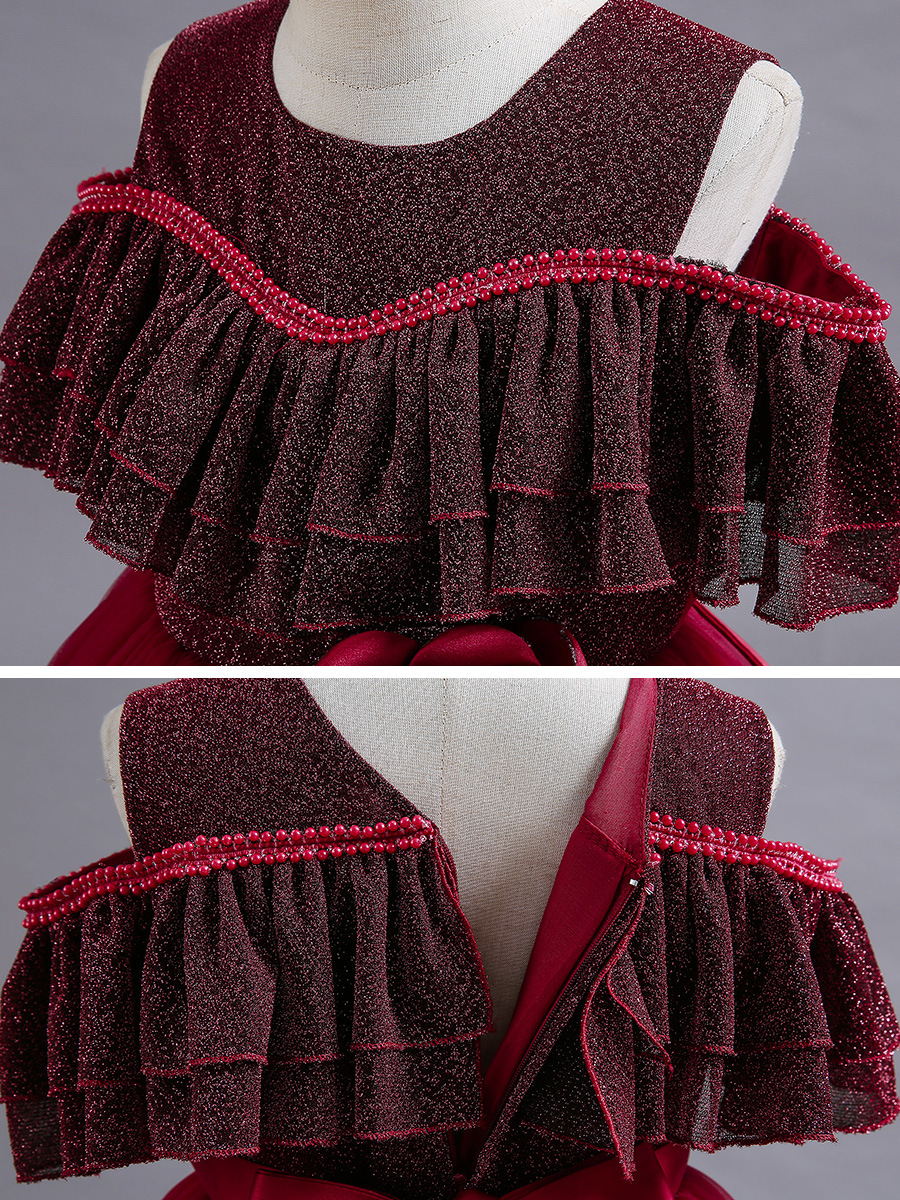 Children's Long Dress Amazon Girl's Gauze Princess Dress Little Girl's Flower Girl's Gauze Puff Dress Trendy Children's Wear