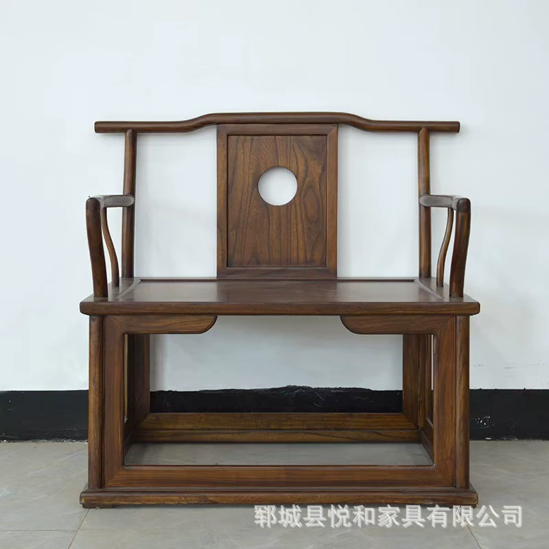 Новый китайский стиль из цельного дерева, кресло мастера, старое кресло из вяза, старинное кресло Тайши, стул для чая в семье