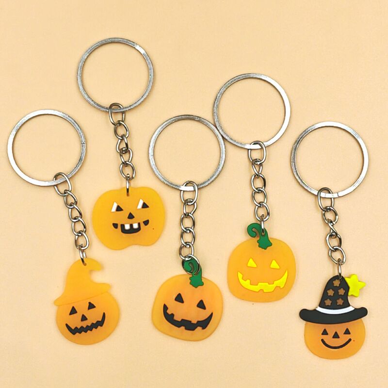 Amazon ベストセラー ハロウィン漫画シリーズ PVC キーホルダー カボチャ海賊ヘッドペンダント アクセサリー在庫あり|undefined