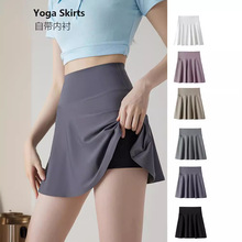瑜伽裙新款夏季修身短裙迷你鲨鱼百褶裙健身网球运动打底裙女屁帘