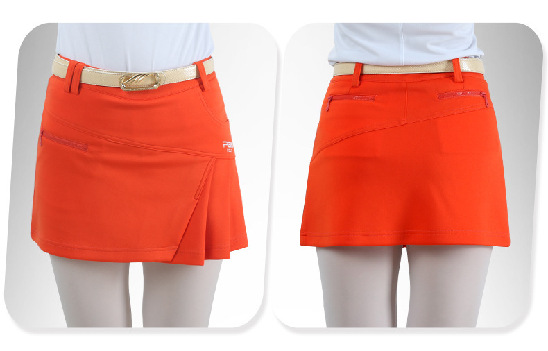 Váy golf nữ hakama dây kéo thời trang xếp ly lót an toàn — Qz012 màu cam, Qz012 màu đỏ hoa hồng, Qz012 màu trắng, QZ012 màu xanh lam chi tiết 22