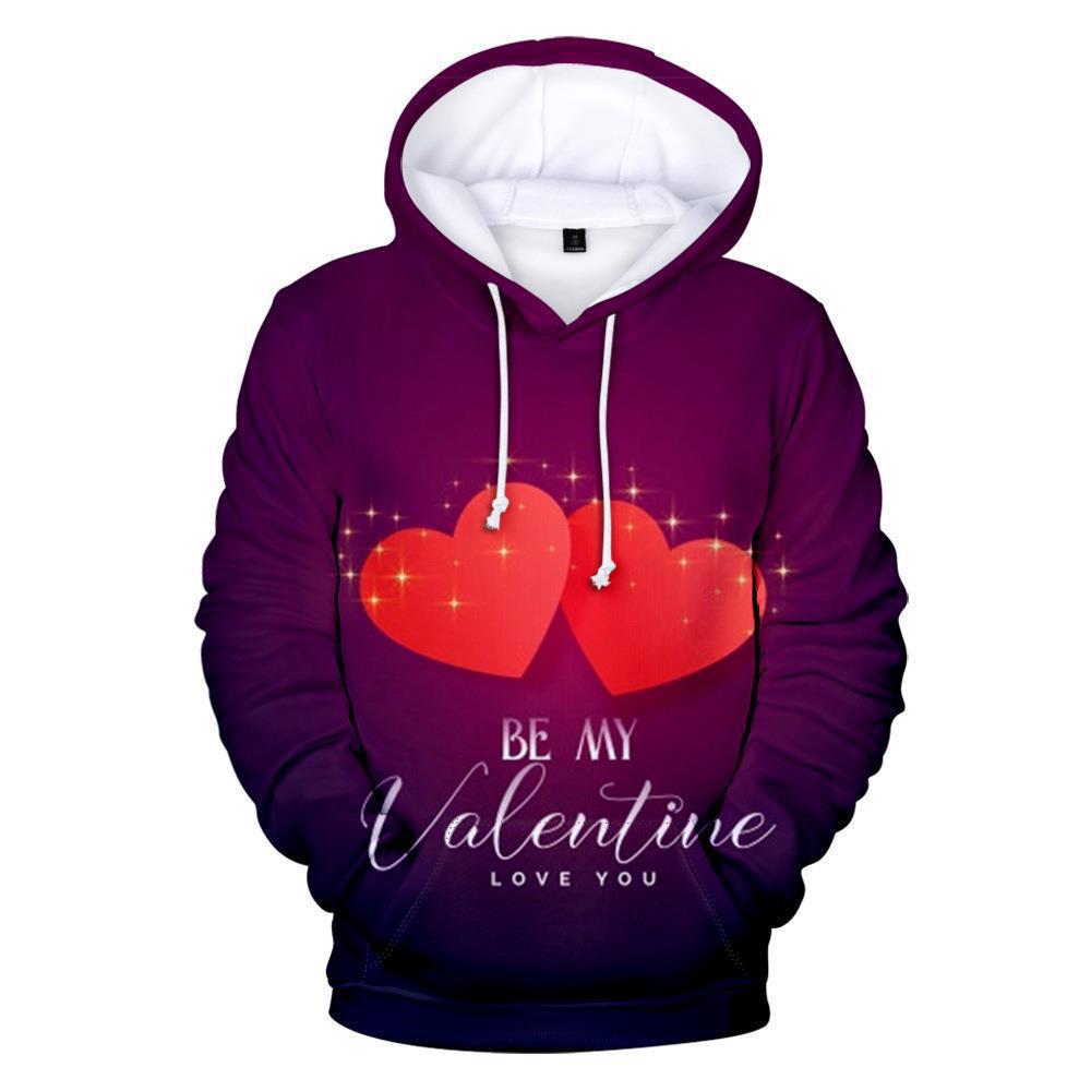 -Sudadera deportiva holgada con capucha impresa en 3D para hombres y mujeres con elementos del Día de San Valentín_voghion.com