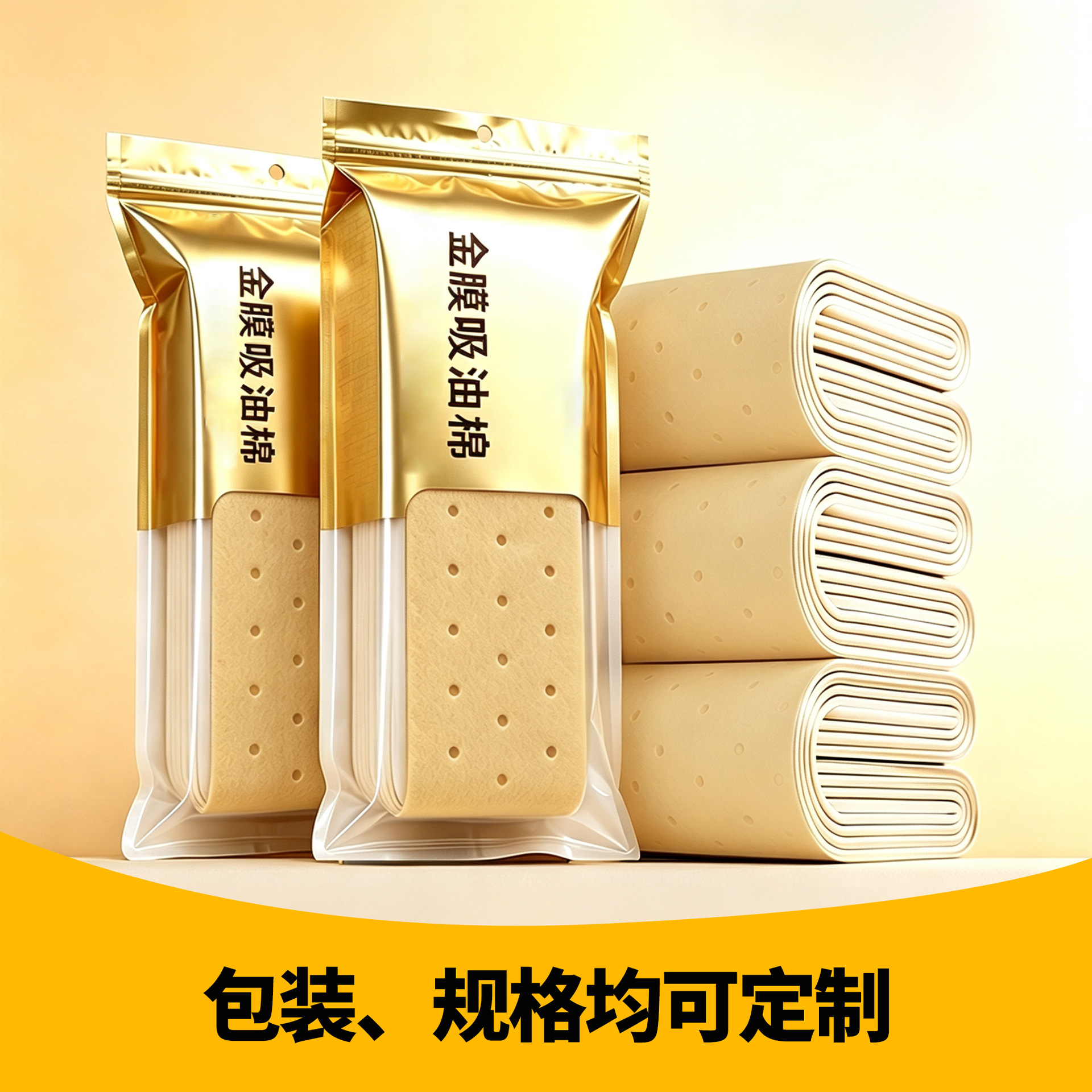 金膜吸油棉加厚防渗透家用抽烟机油槽吸油棉条隔油垫厨房防油贴