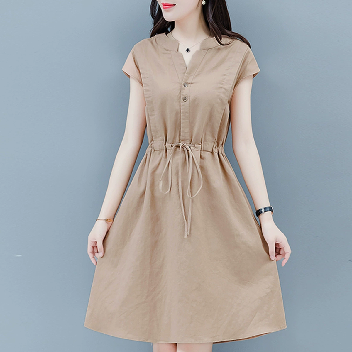 2020 новая женская одежда для похудения больших размеров с короткими рукавами и узкой талией