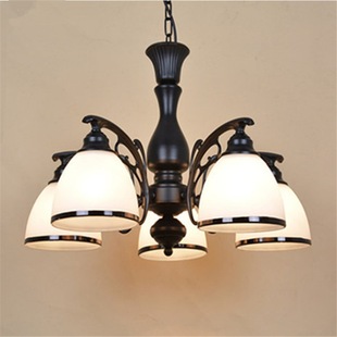 European-style iron paint chandelier simple living room dining room bedroom 3568-head American retro fashion lighting free shipping