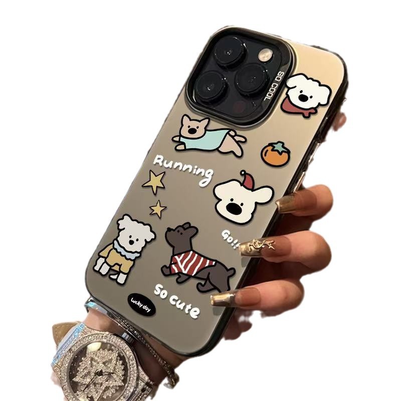 Nuevo cachorro de dibujos animados para iPhone 16 funda para teléfono móvil Apple 15promax/14 Europa y América 13pro12pm11