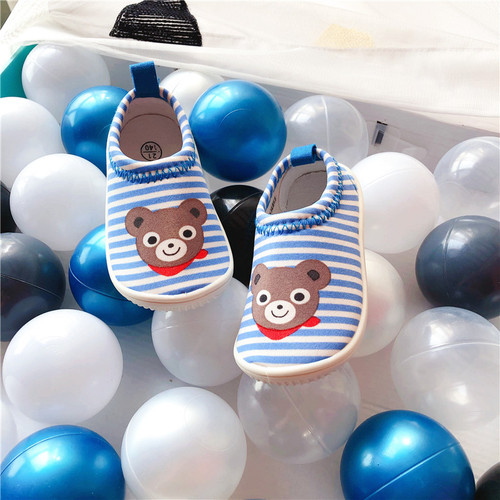 Spring and autumn stretch canvas shoes baby soft sole toddler shoes one-foot kindergarten indoor shoes boys and girls shoes