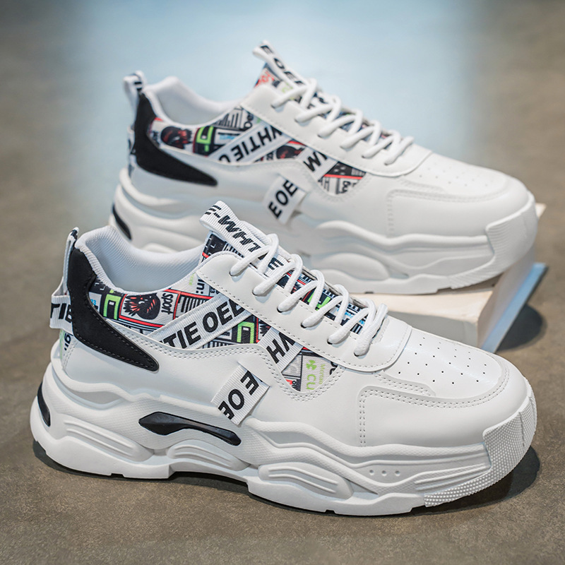 Zapatos Deportivos para Hombre Otoño 2025, Nuevas Zapatillas Blancas Transpirables, Modernas y Versátiles con Suela Gruesa, Estilo Casual para Papá