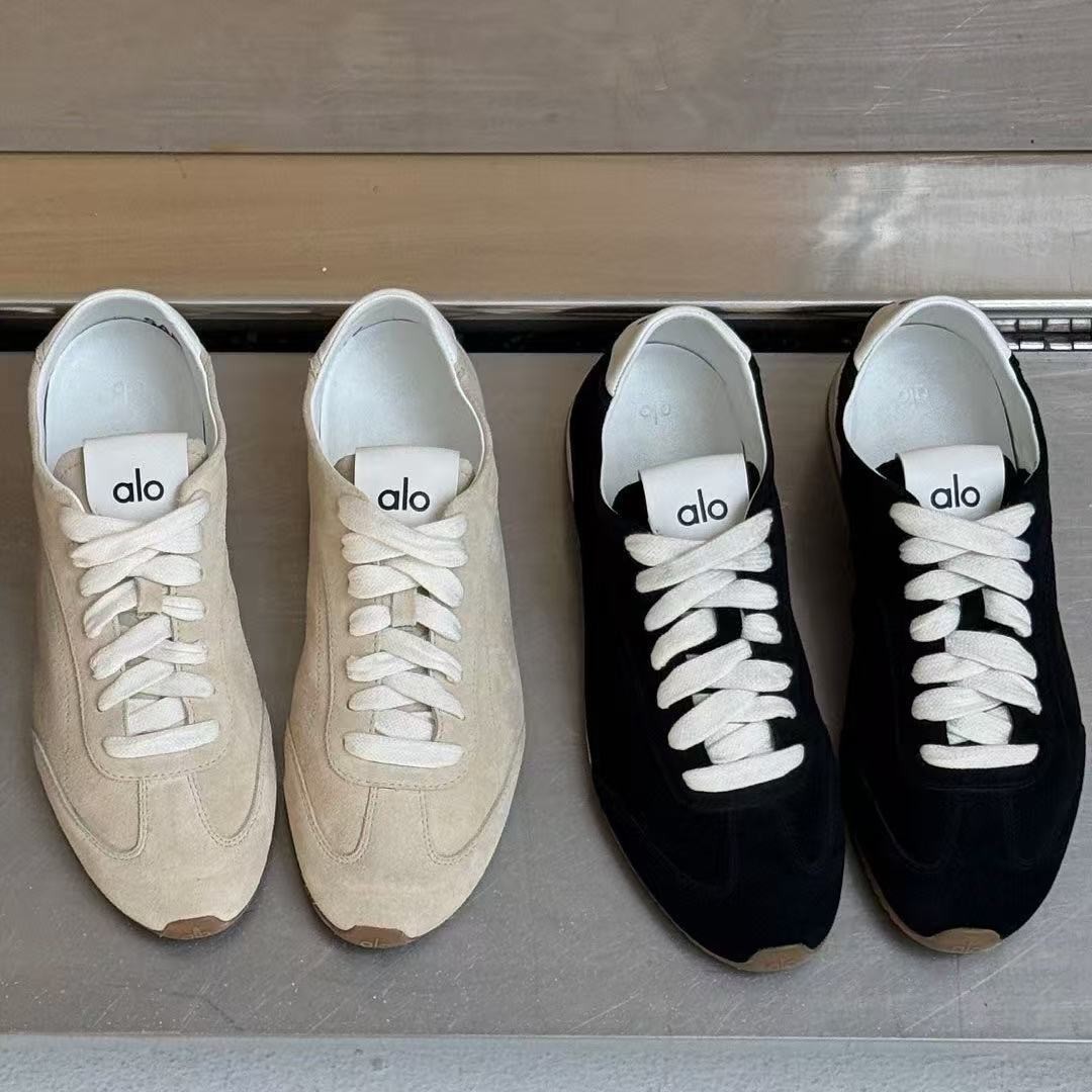 New Product Alo Sunset New Women's Sports Casual Shoes Suede Simple Low-Top Thin-Soled Sports Shoes
