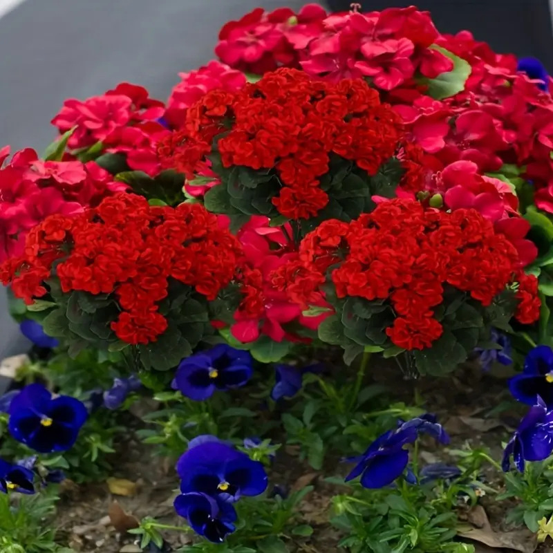 アマゾンベゴニアの花ゼラニウム造花屋外抗紫外線造花人工植物装飾|undefined