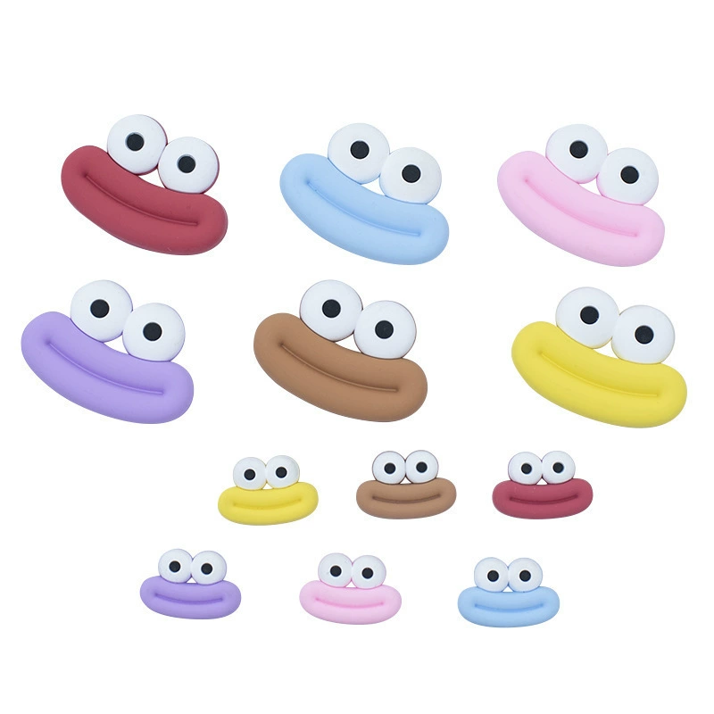 Большой глаз мультфильм колбаса рот глаз зарядное устройство чехол плюшевая игрушка для волос чехол для телефона DIY аксессуар