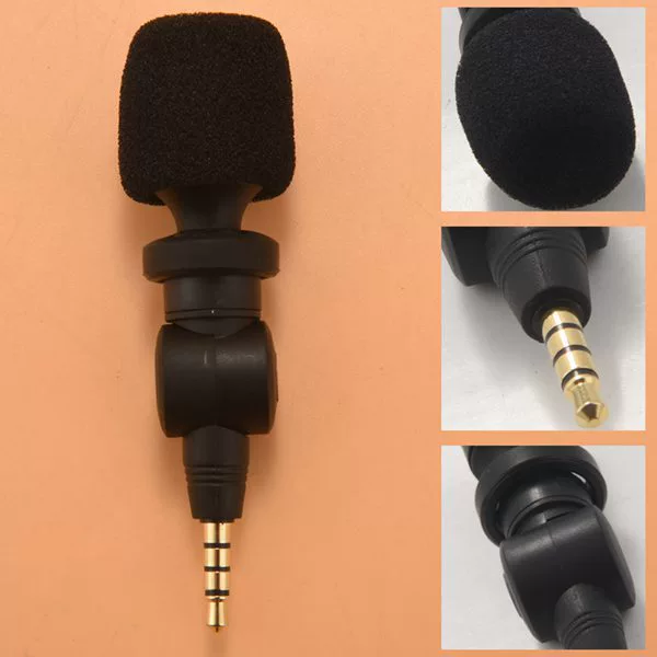 Telefone móvel, microfone pequeno para transmissão ao vivo