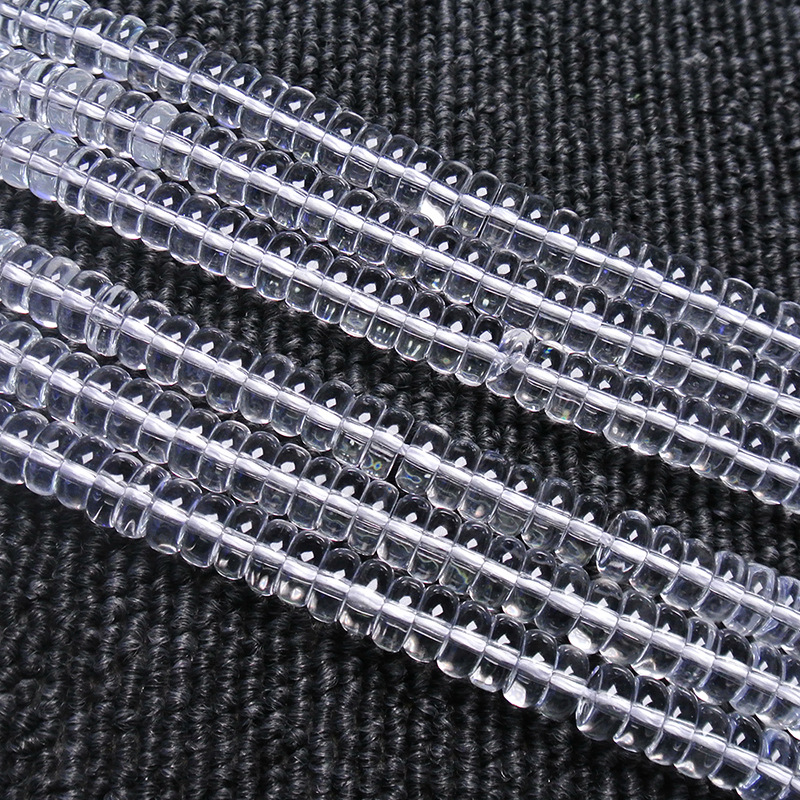 Natural white crystal loose beads, optimized crystal abacus beads, bracelet beads, necklaces, DIY jewelry accessories wholesale