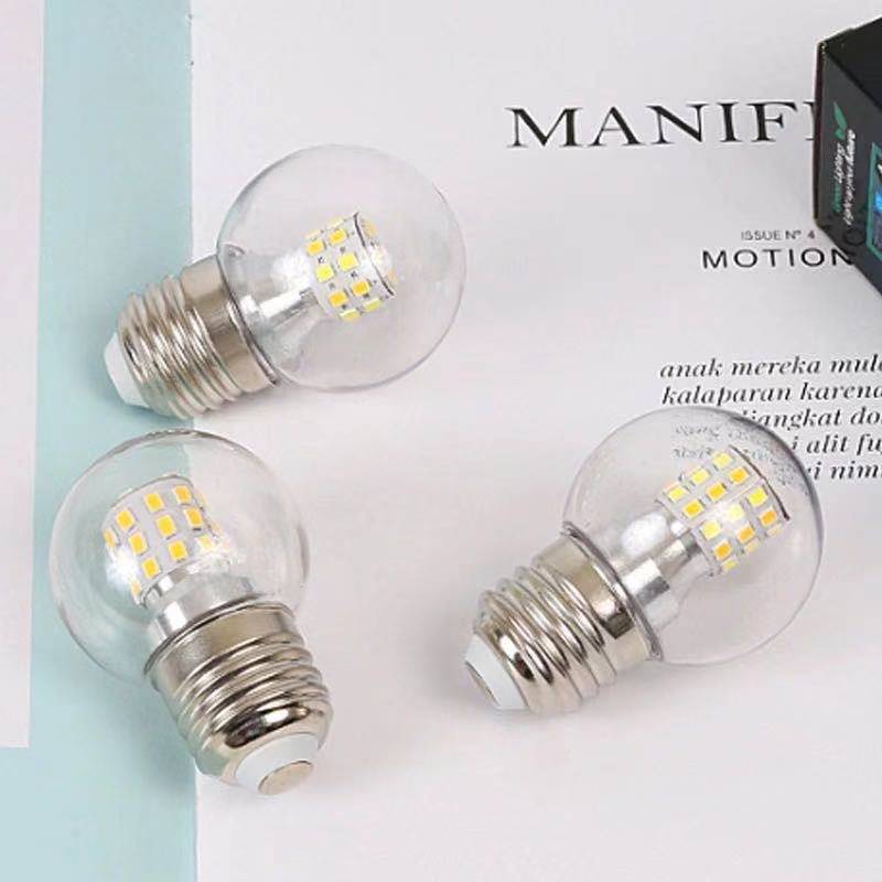 LED pequeña burbuja E27 gran tornillo 5W7W9W bombilla de ahorro de energía cristal feijón mágico lámpara de luz e14 luz blanca de tres colores