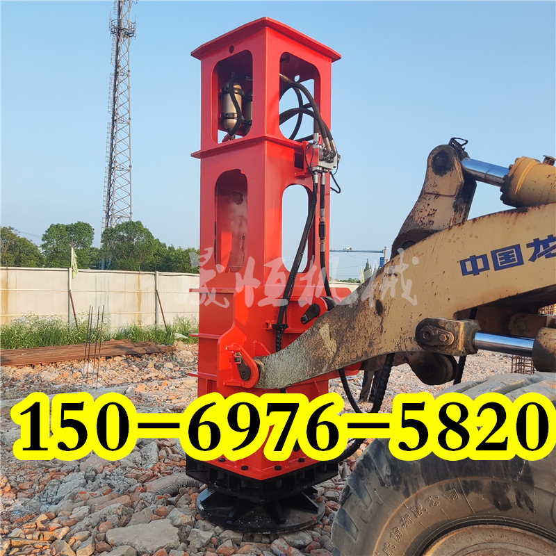 轮式打夯机 强力夯实器 950装载机高速液压打桩锤 液压平板夯厂