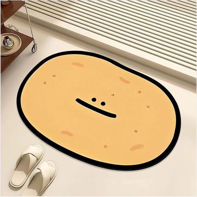Diatom Mud Toilet Floor Mat Bathroom Water Absorbent Non-slip Foot Mat Household Entry Door Toilet Quick-drying Dirty Resistant Carpet